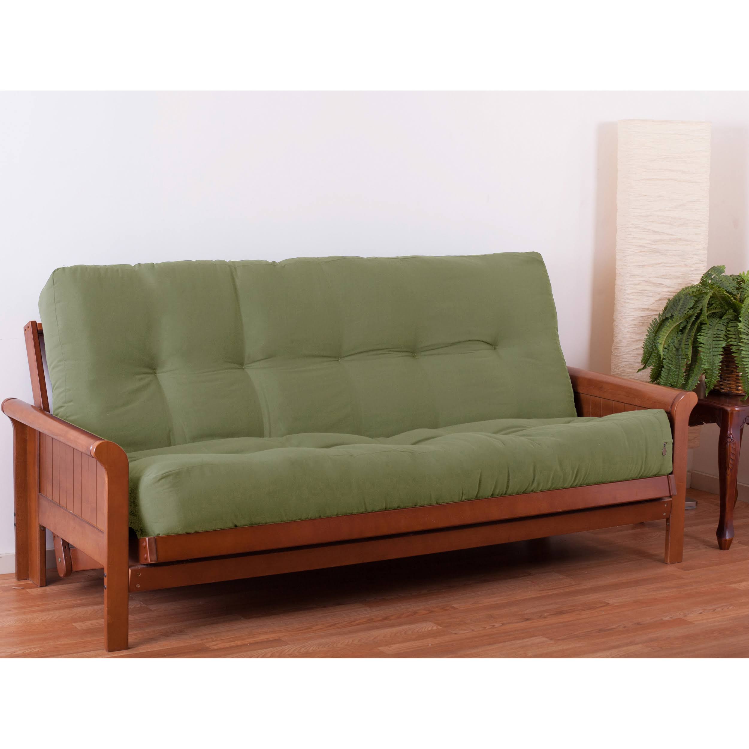 Blazing Needles Renewal 10-Inch Twill Full-Size Futon Mattress - Sage