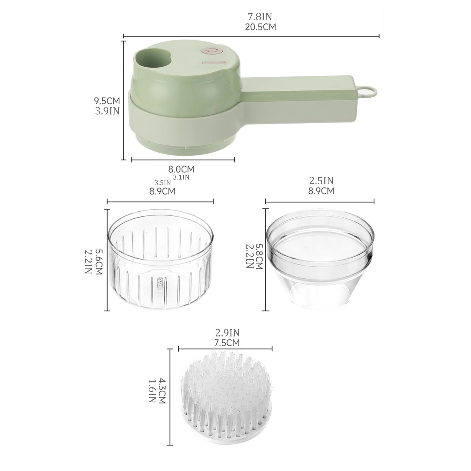 Royallove Kitchen Goods Electric Vegetable Cutter Set - 4 In 1 Portable, Rechargeable, Wireless Food Processor & Chopper Machine For Pepper, Garlic