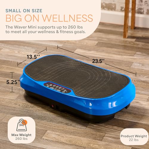 LifePro Waver Mini Vibration Plate Exercise Machine – Portable Full Body Vibration Platform for Home & Travel Workouts, Weight Loss