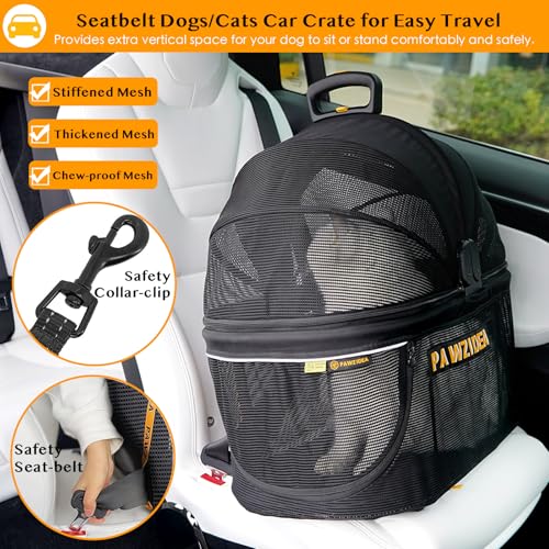 PAWZIDEA Dog Stroller for Large Dogs, Pet Stroller with Detachable Carrier for Portable Dog Crate for Car Seat, Foldable Dogs Jogger Strollers