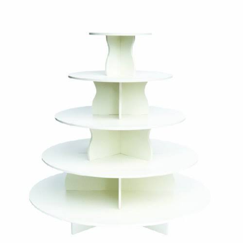 The Smart Baker 5 Tier Round Cupcake Stand Pro- Holds 90+ Cupcakes As Seen on