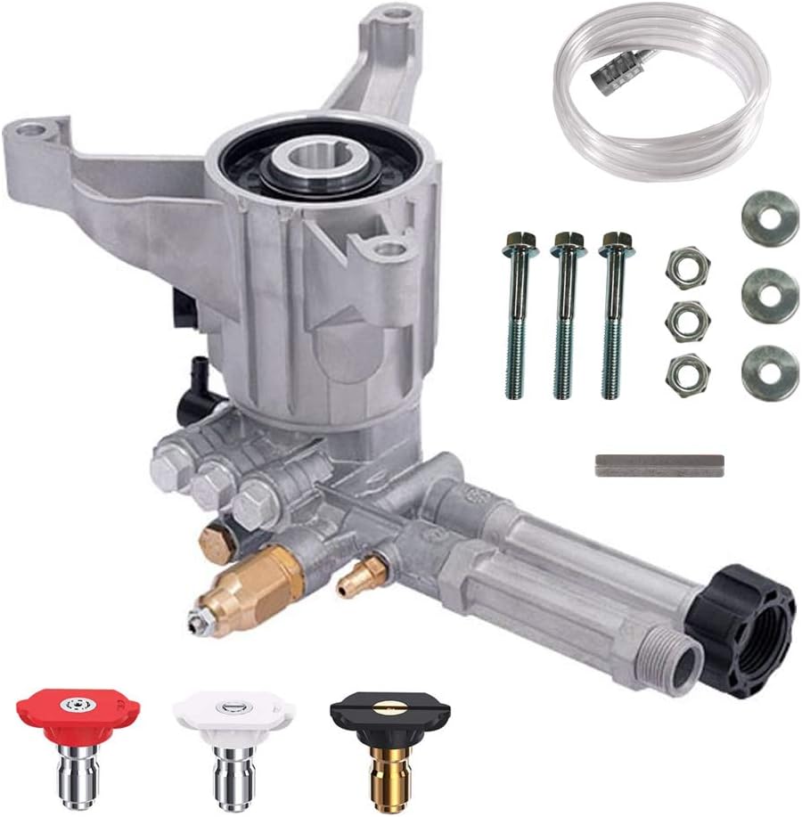 AR High Pressure Washer Pump 2400 PSI RMW22G24-EZ -SX, Vertical 7/8 Shaft Power Washer Replacement Pump Head with Easy Start Valve by ANNOVI REVERBERI