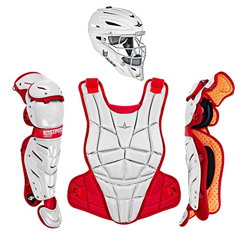 All-Star Catcher’s Gear Kit – Includes Helmet, Chest Protector & Leg Guards – Lightweight, Durable Baseball Protective Set, Meets NOCSAE