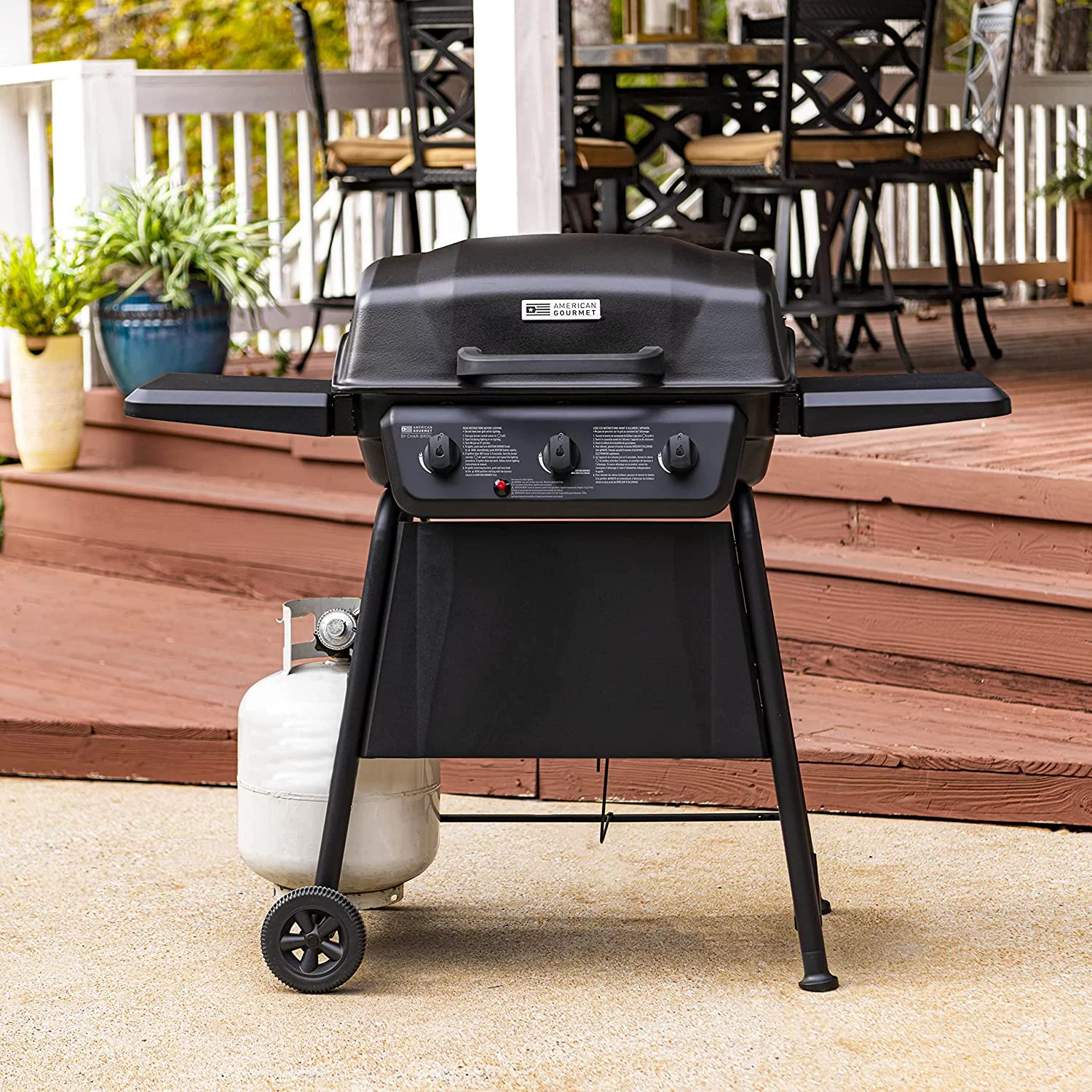 463773717 Char-Broil Classic 360 3-Burner Liquid Propane Gas Grill, Black