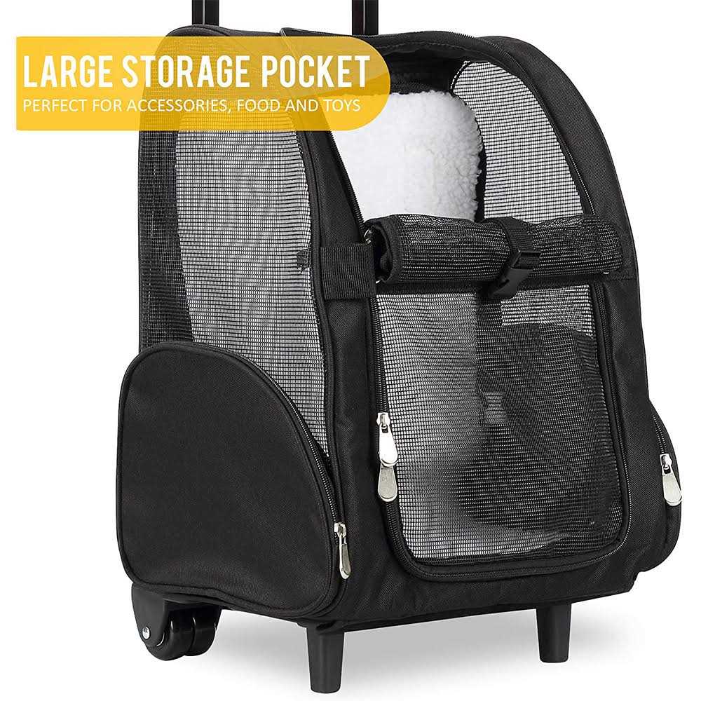 Kopeks Deluxe Backpack Pet Travel Carrier with Double Wheels - Pet Supplies online store
