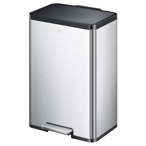 EKO EcoCasa II 36L+24L Dual Trash Can with Recycle Bin, Stainless Steel Garbage Can with Lid, Deodorizer Compartment