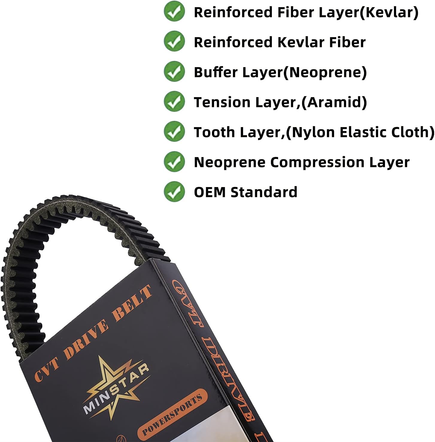 MINSTAR Drive Belt Replace NO.422280364 30C3750 Compatible with Can-Am Commander 800 1000 , Maverick 1000, Outlander(MAX) 450 570 650 800 850 1000