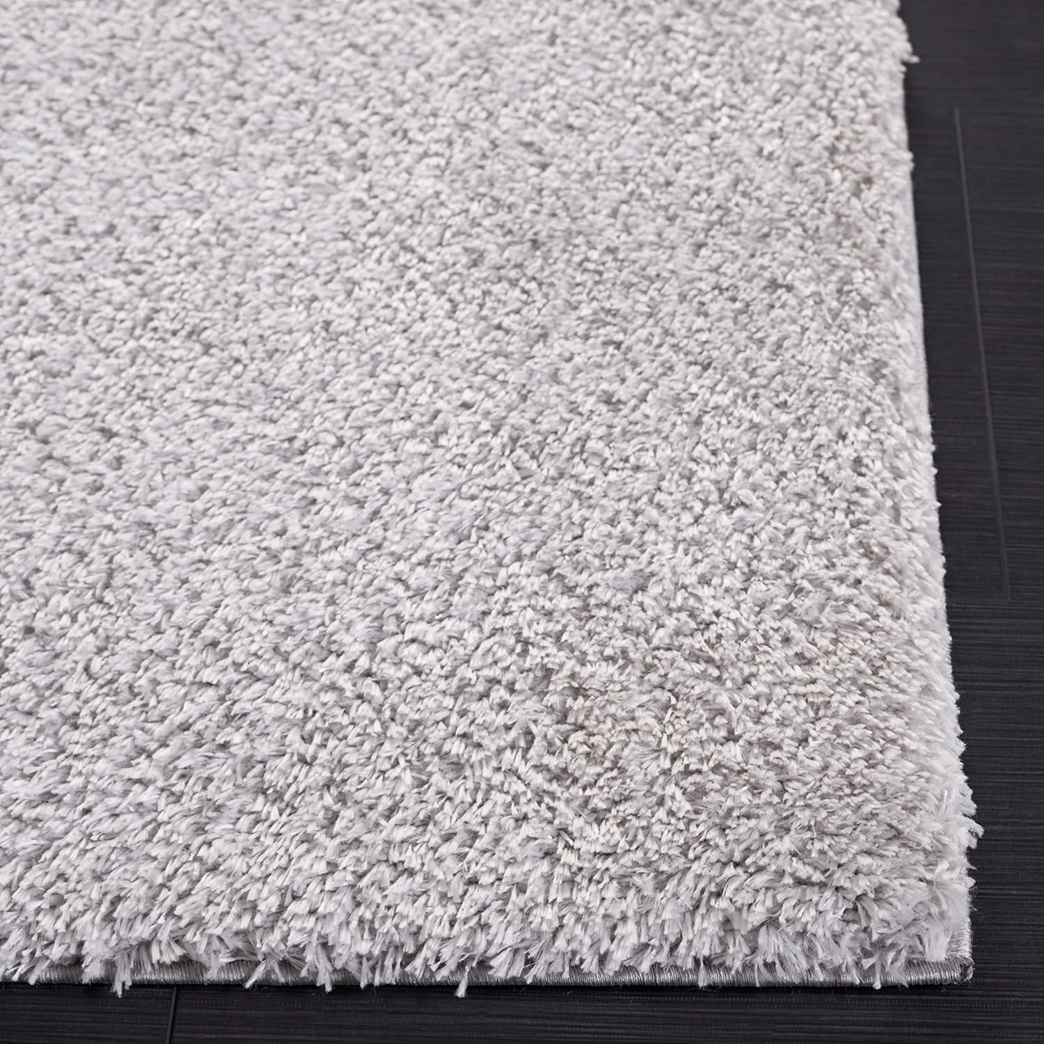 SAFAVIEH Tahoe Shag Collection Area Rug - 8' x 10', Light Grey, Solid Design, Non-Shedding & Easy Care