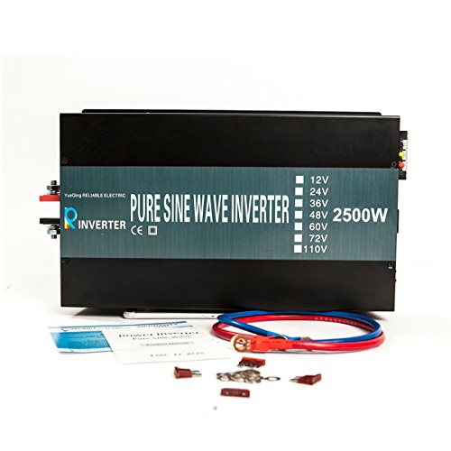 WZRELB Pure Sine Wave Power Inverter Power Supply with Display for Both DC Volt and AC Volt