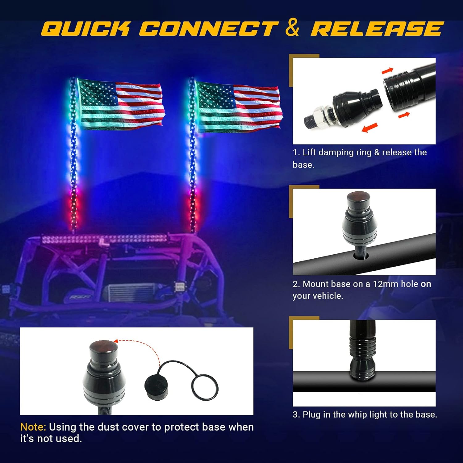 Led Whip Lights for UTV