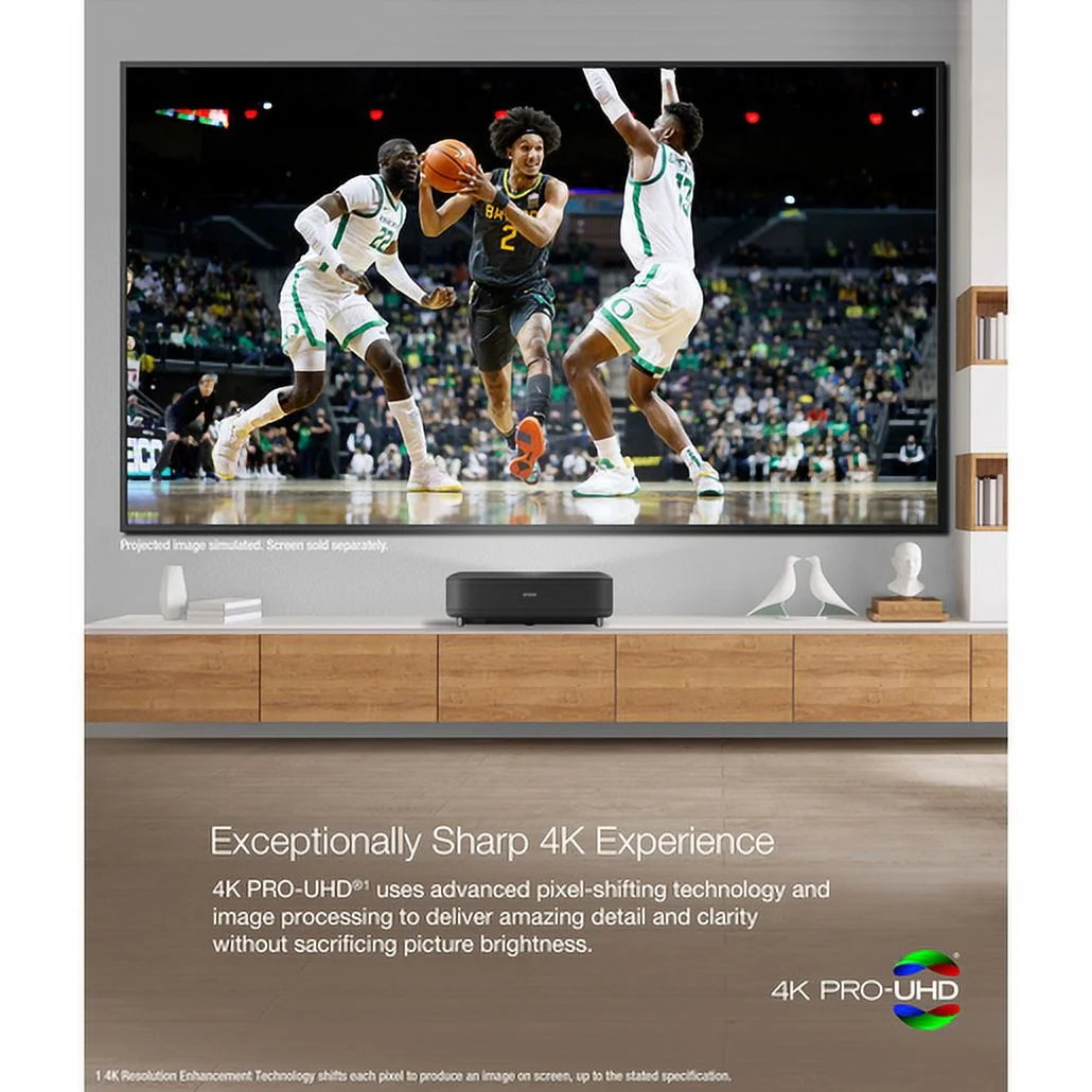 Epson EpiqVision Ultra LS650 Smart Streaming Laser Projector - Black