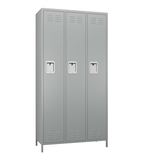 6 Door Metal Storage Locker 18 Hooks,Metal Locker for Employees with Lock for School Garage Office Gym Bedroom,Assembly Required