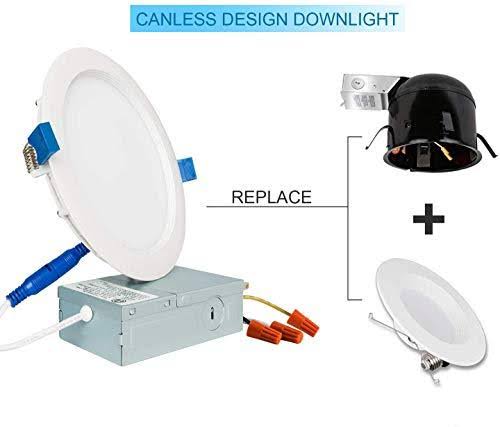SAATLY 13W 6 inch LED Recessed Lighting, Ultra Thin Ceiling Downlight with JUNCT