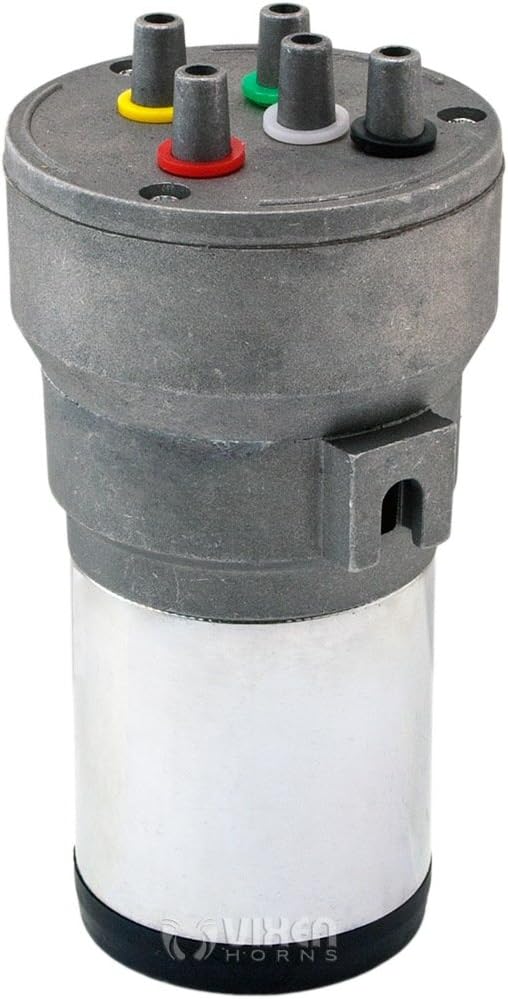 Vixen Horns Loud 5/Five Trumpet La Cucaracha Musical/Music Sound Air Horn with Compressor Full Complete System/Kit Chrome 12V VXH6803C