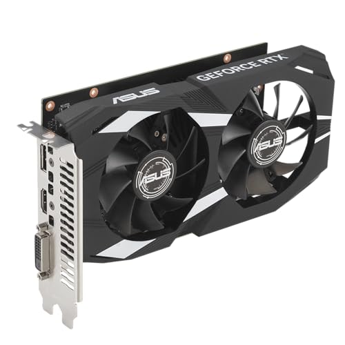 ASUS Dual NVIDIA GeForce RTX 3050 6GB OC Edition Gaming Graphics Card - PCIe 4.0, 6GB GDDR6 Memory, HDMI 2.1, DisplayPort 1.4a, 2-Slot Design