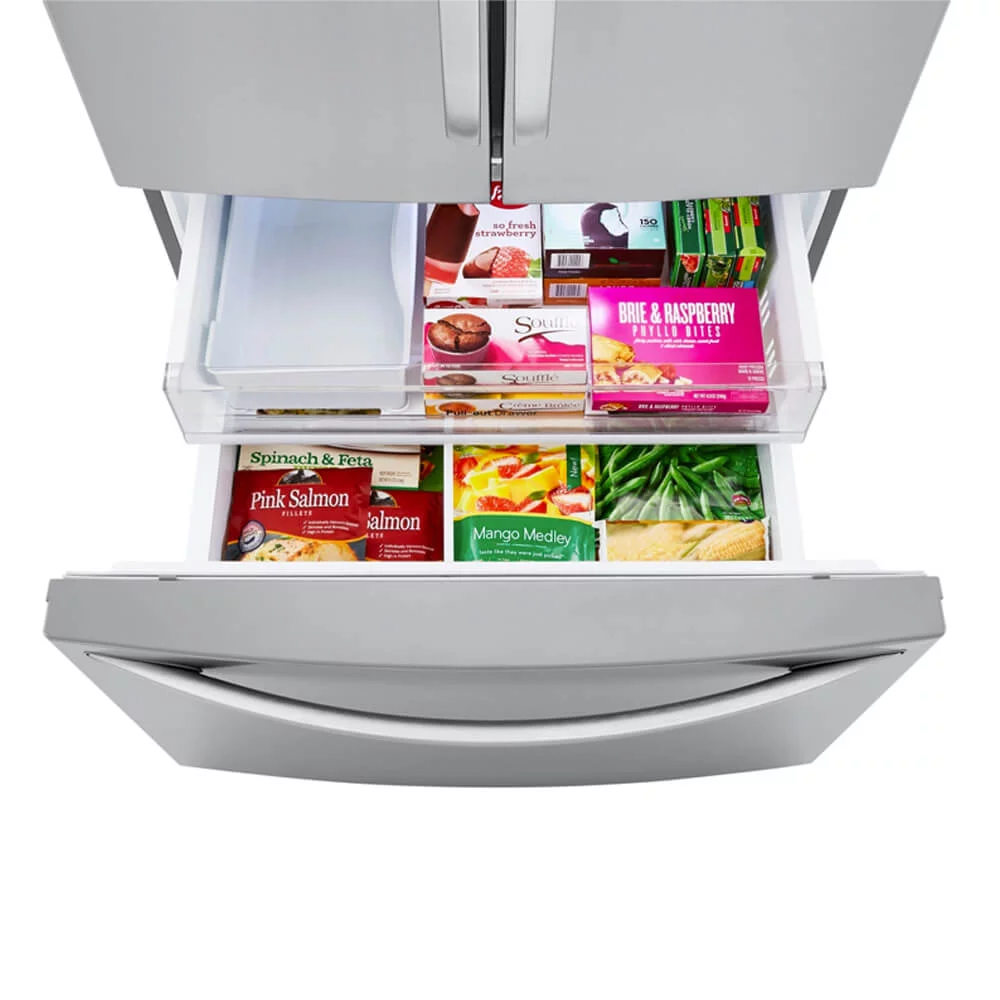LG 23 cu.ft. Counter Depth French Door Refrigerator - Stainless Steel