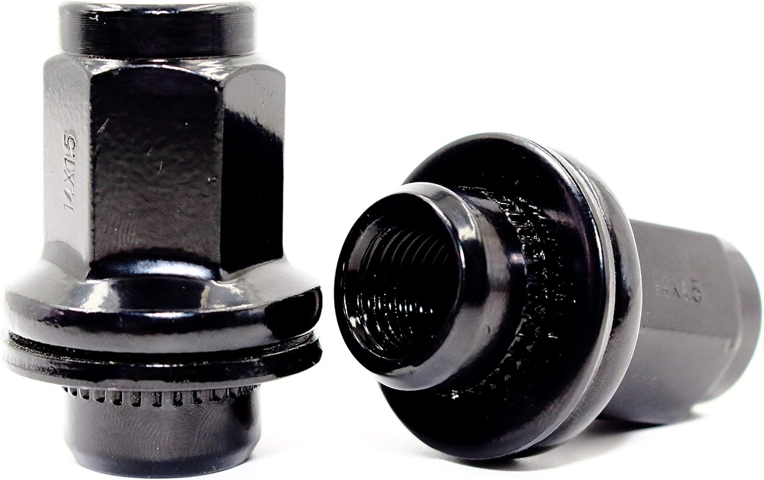 Set of 20 Veritek 14x1.5mm OEM Style Factory 1.80 Inch 7/8 22mm Hex Mag Washer Replacement Black Lug Nuts for Toyota Sequoia Landcruiser Tundra Lexus