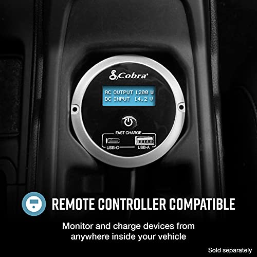 Cobra PRO 2500W Professional Grade Power Inverter, Portable – 2500-Watt Car Charger, 4 Grounded AC Outlets