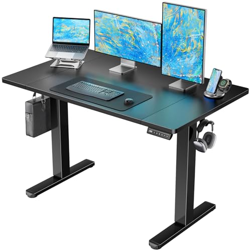 HUANUO Electric Standing Desk, 71 x 35 inch Large Height Adjustable Table, Powerful Brushless Motor, 4 Memory Preset, Sit Stand Up Desk