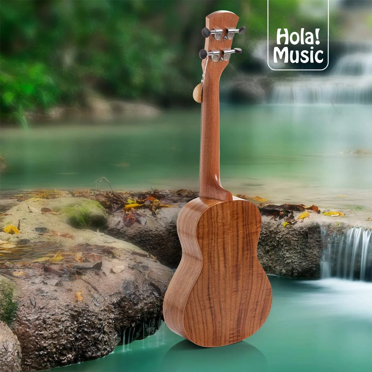 Hola! Music HM-127KA+ Deluxe Tenor Ukulele, Acacia w/Aquila Strings