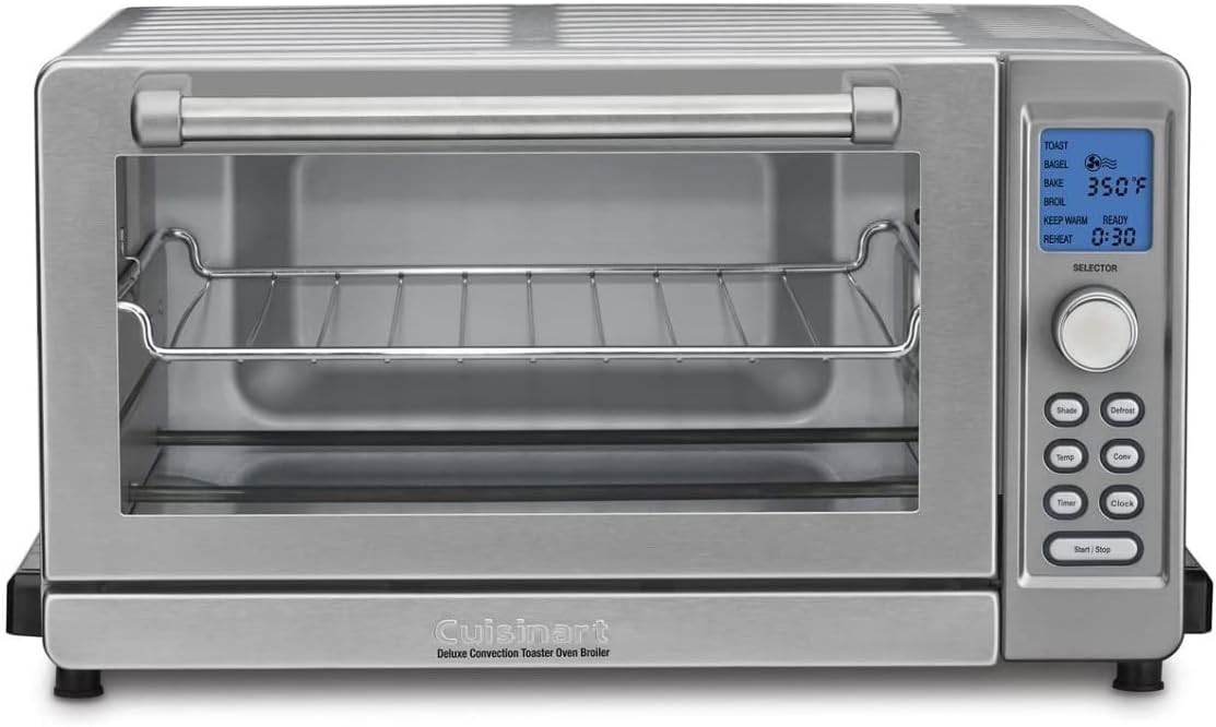 Cuisinart TOB-135N Deluxe Convection Toaster Oven Broiler, Brushed Stainless, Silver
