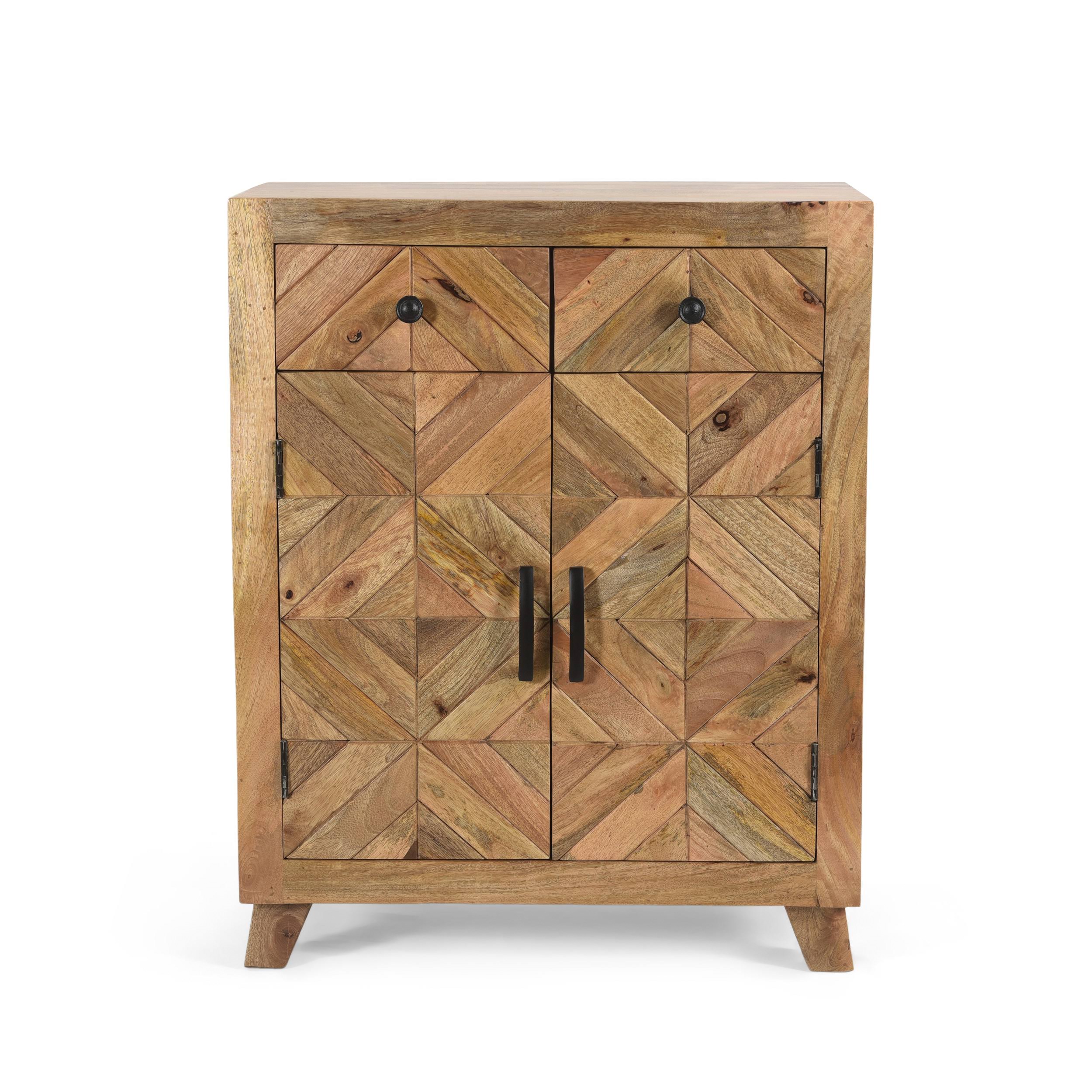 Genevieve Boho Handcrafted Mango Wood 2 Door 2 Drawer Cabinet 311203