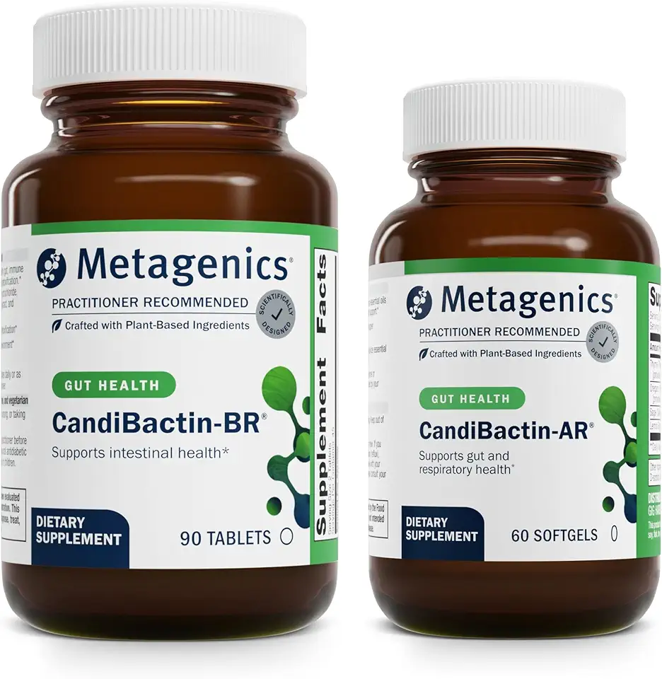 Metagenics Bundle - CandiBactin-BR (90 Tablets) & CandiBactin-AR (60 Softgels) - for Intestinal Support, Gut Health & Intestinal Microbial Balance
