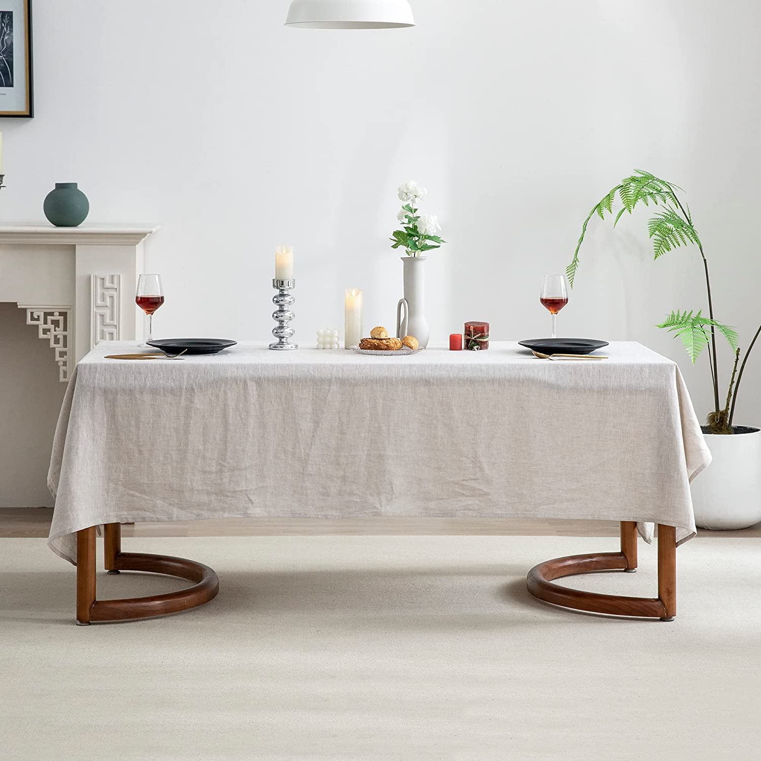 100% Pure Linen Rectangle Tablecloths 60x120Inches for Dining,Buffet Parties,Picnic,Events,Weddings and Restaurants,Decorative Halloween