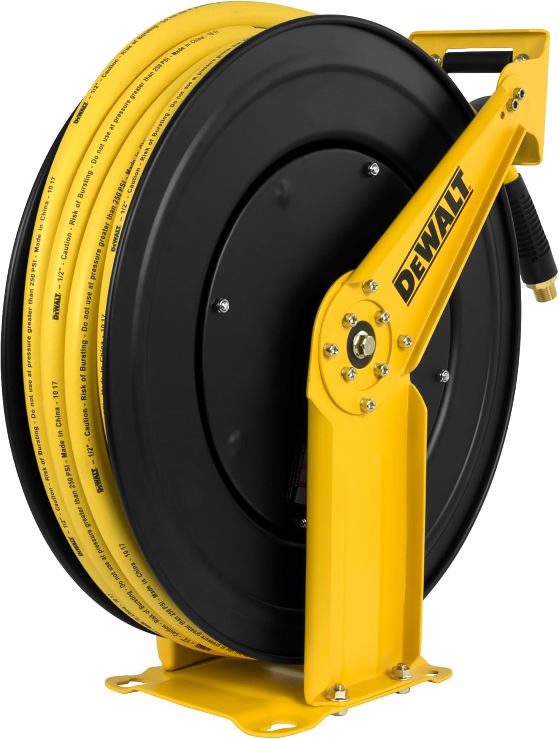 DEWALT DXCM024-0344 Double Arm Hose Reel with 1/2" x 50' Premium Rubber Hose