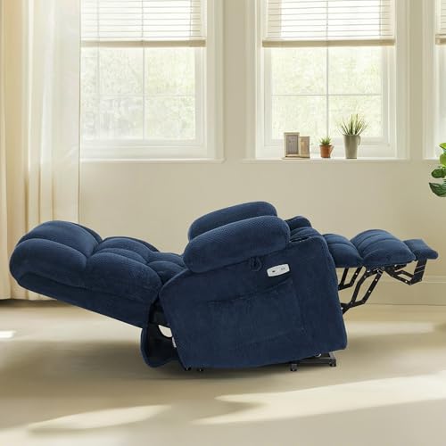 MCombo Dual Motor Power Lift Recliner Chair with Massage and Heat for Elderly People, Infinite Position, USB Ports, Cup Holders