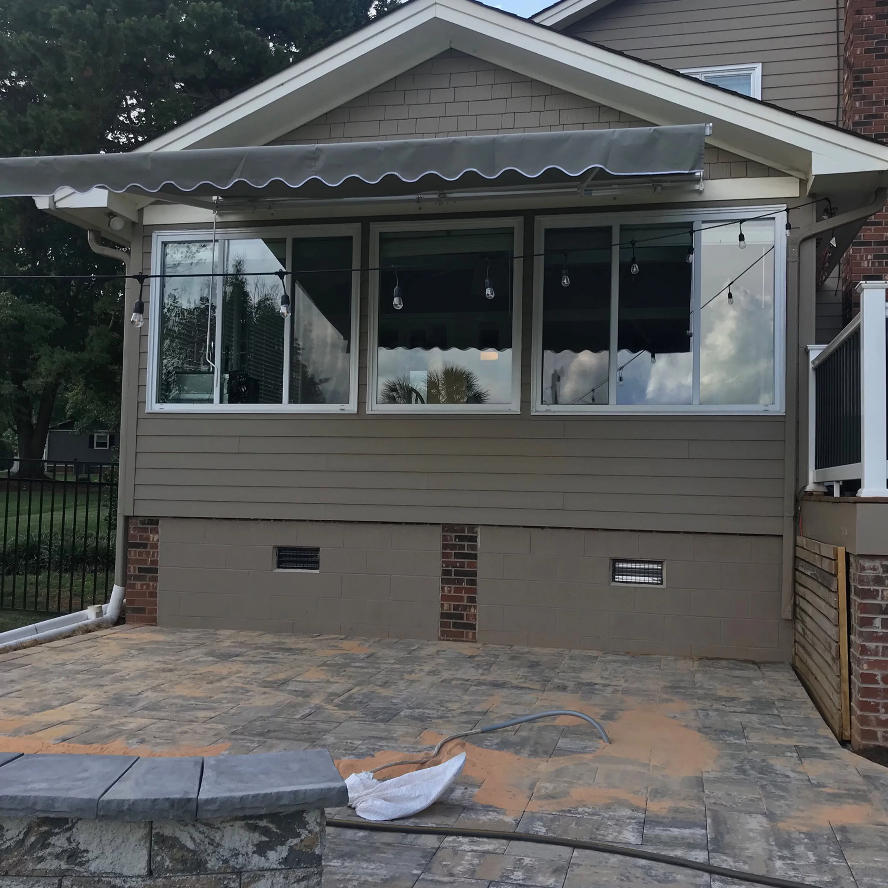 ALEKO 13' x 10' Motorized Retractable Patio Awning Canopy, Gray Color