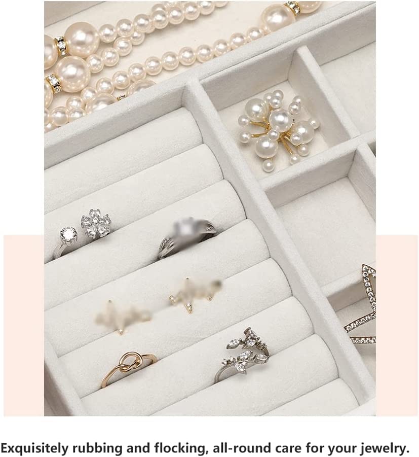Jewelry Box Jewelry Boxes Jewelry Case PU Leather Jewelry Box Jewelry Storage Box Earring Ear Stud Ring Necklace Organizer Case Jewelry Box Organizer
