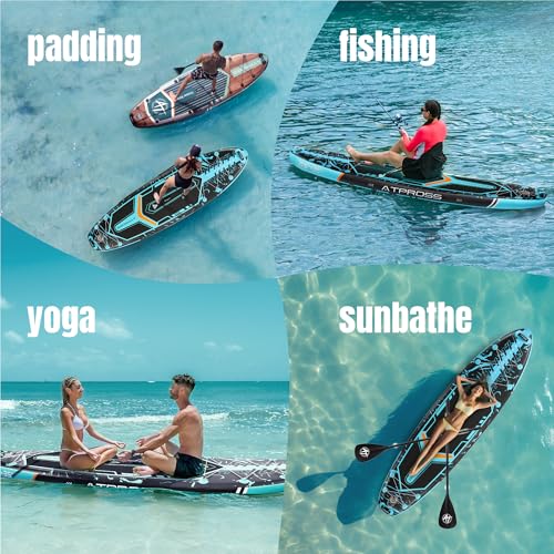 11'6"x35" Inflatable Stand Up Paddle Board 450LBS Weight Capacity Extra Wide Non-Slip Stable Deck Adult SUP