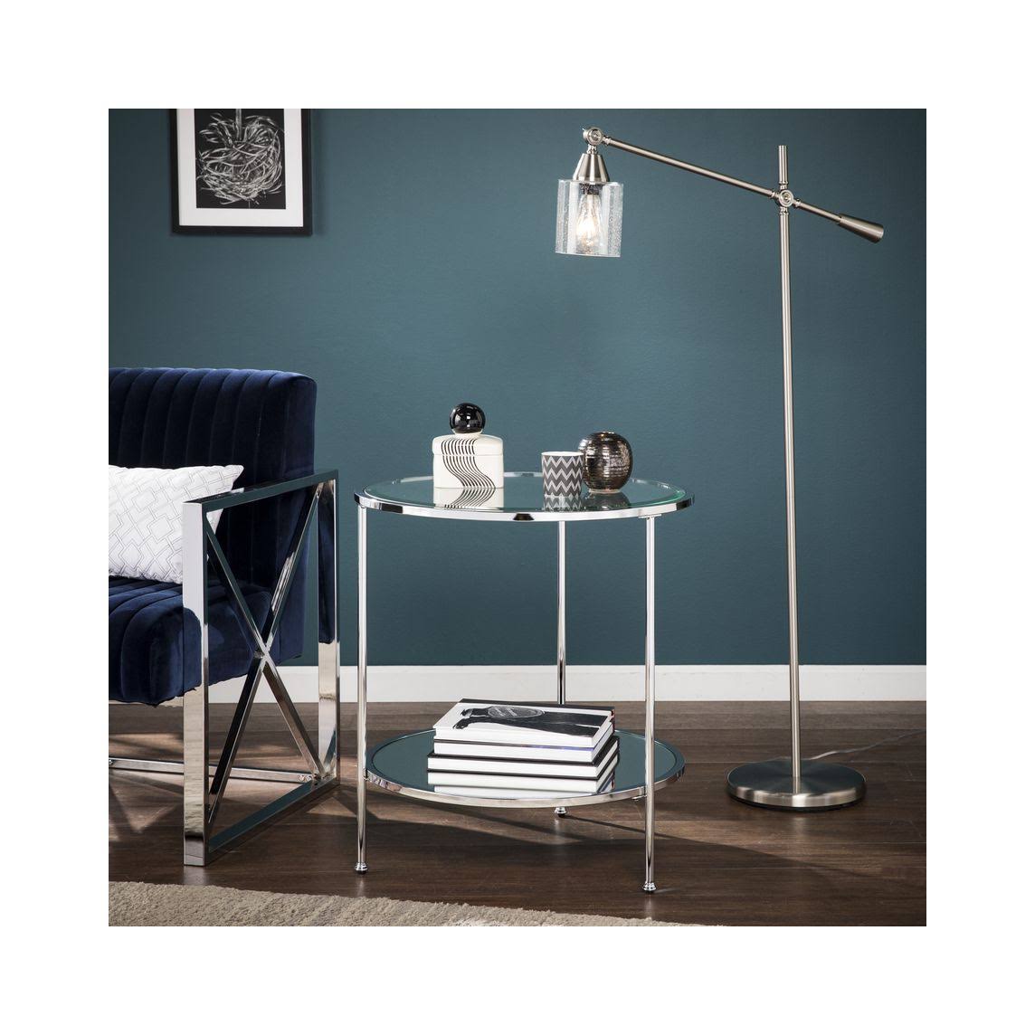 Southern Enterprises Risa End Table in Chrome