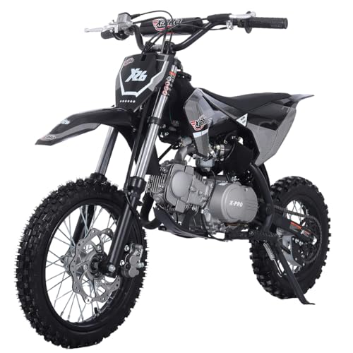 X-PRO X26 125cc Manual Clutch Dirt Bike Big Boys Pit Bike 125 Pitbike,Big 14"/12" Tires! (Blue)