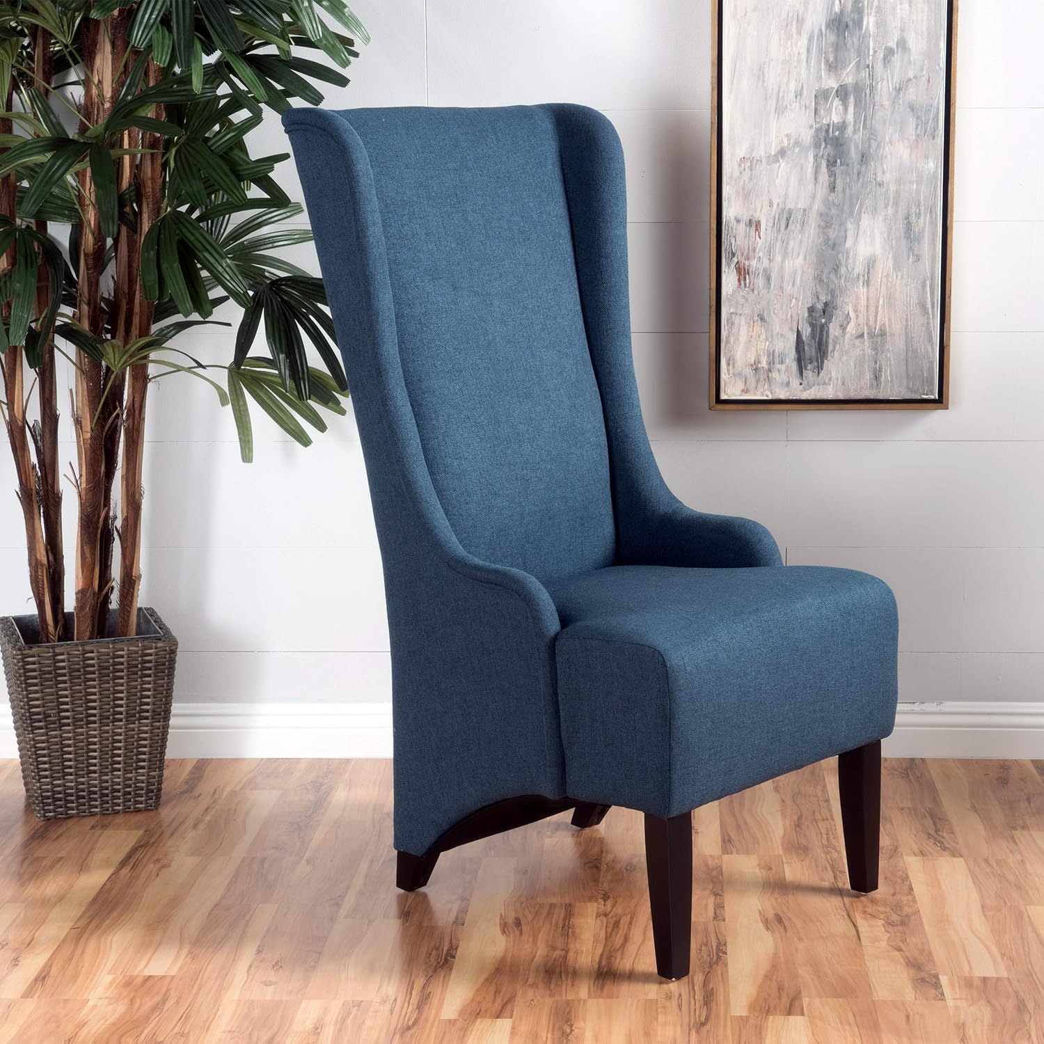 Christopher Knight Home Callie Fabric Dining Chair, Dark Blue