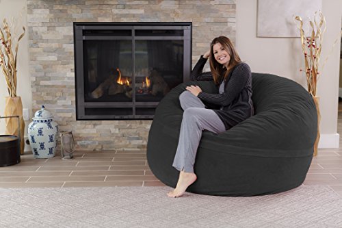 Chill Sack Bean Bag Chair - 5' Giant Memory Foam Lounge Chair with Soft Microfiber Cover – Cozy Furniture for Living Room, Dorm