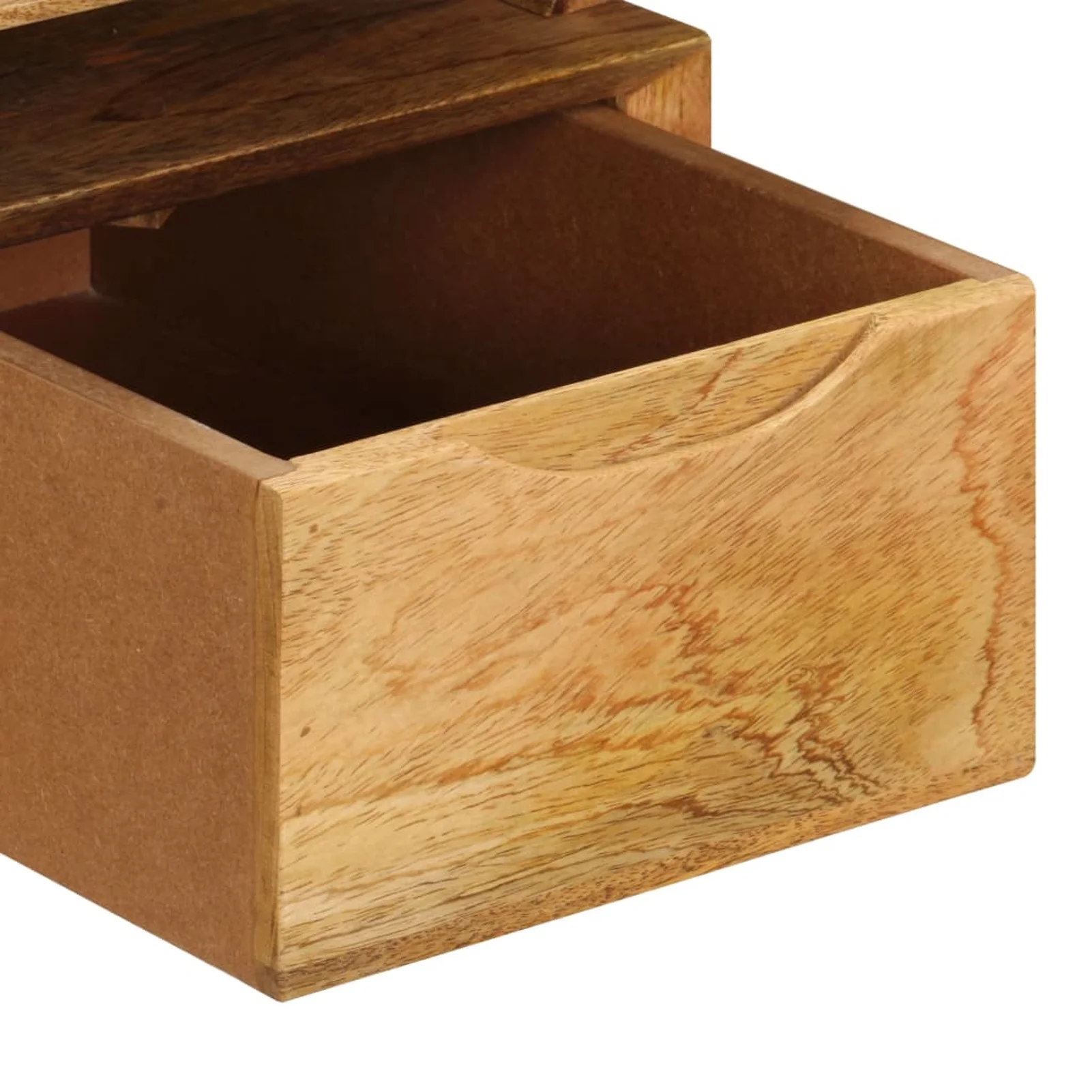 Anself Writing Table with Storage Drawer and Small Compartment Study Table Multifuctional Mango Wood Computer Desk for Home Office Furniture 43.3 x