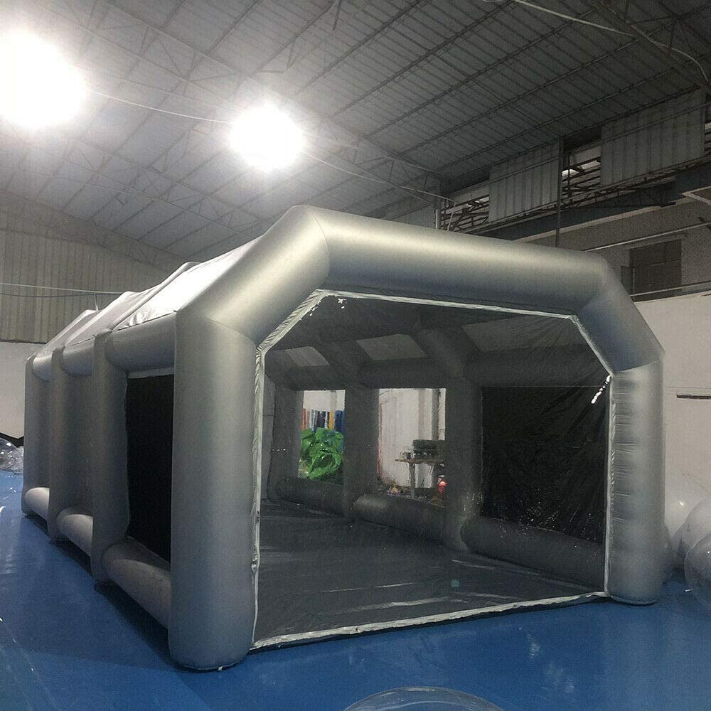 DENSET 20x10x8 ft. Paint Booth Portable Spray Paint Car Tent with 2 Filter System Inflatable