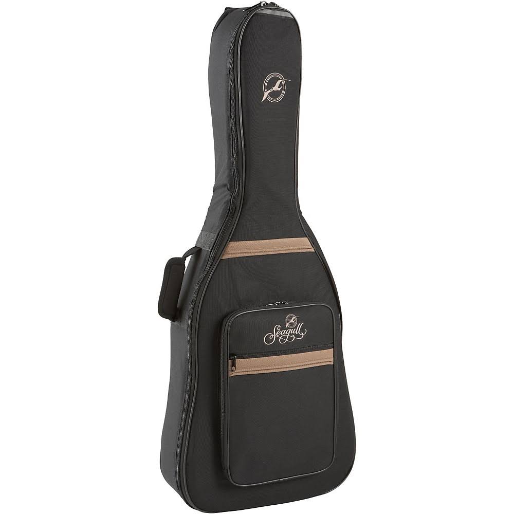 Seagull Embroidered Logo Guitar Gig Bag, Black - Megean