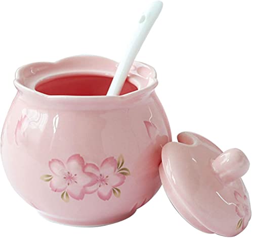 Ceramic Tableware Milk pots Ceramic Cream and Sugar Pot Creamer Jug Sugar Jar Coffee Serving Set Cream Pitcher-Pink-Milk Jug & Sugar Bowl Jars (Color