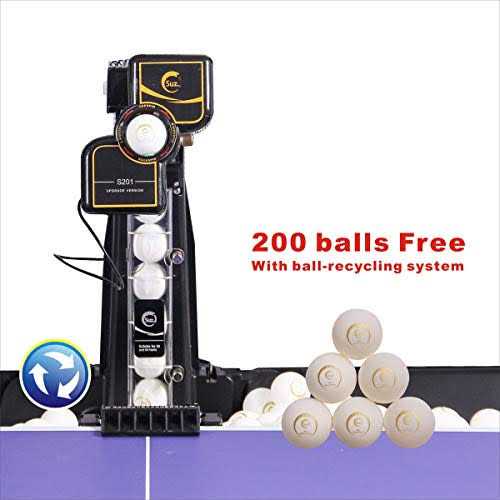 Suz Table Tennis Robot With Net Ping Pong Ball Machine S201 Automatic Table Tennis Machine For Training With 40mm+ Table Tennis Balls