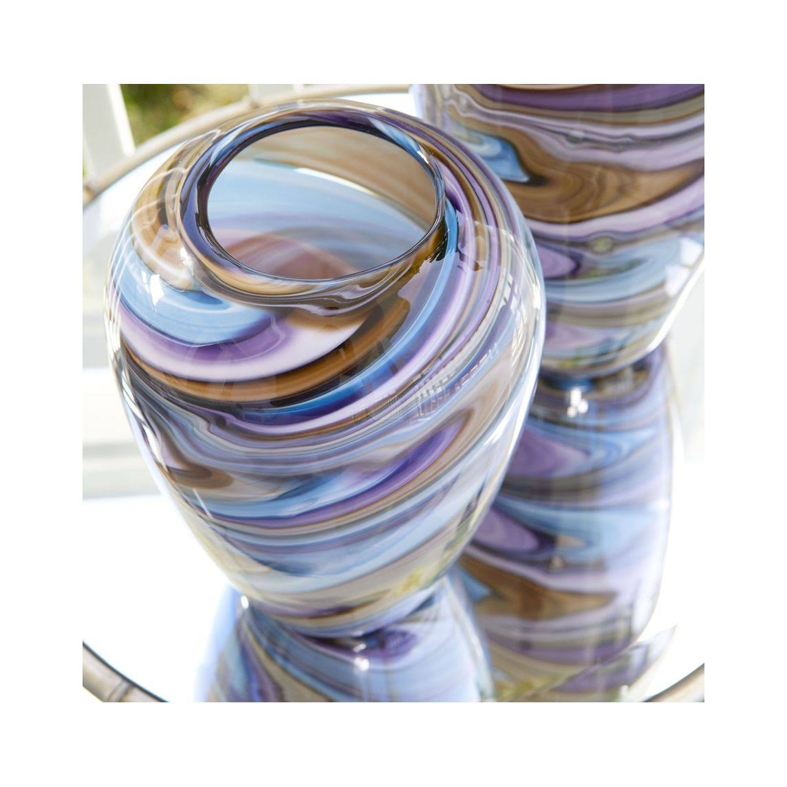 Cyan Design 09524 Borealis Sky Blue Cafe Swirl Vase Large