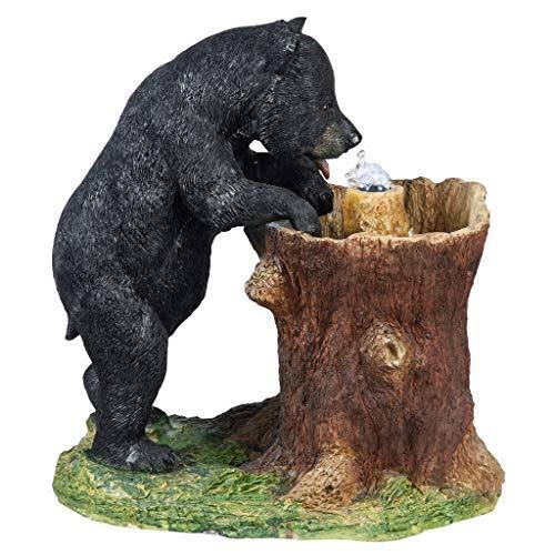 Design Toscano Rocky Mountain Splash Black Bears Garden Fountain