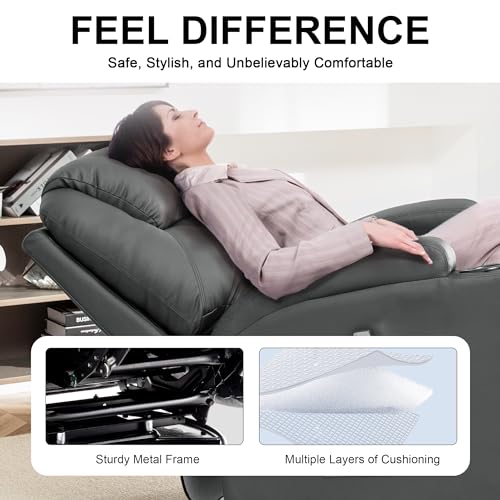 Recliner Chair, Rocking Chair with Massage and Heat, 360° Swivel Recliner Chairs for Adults