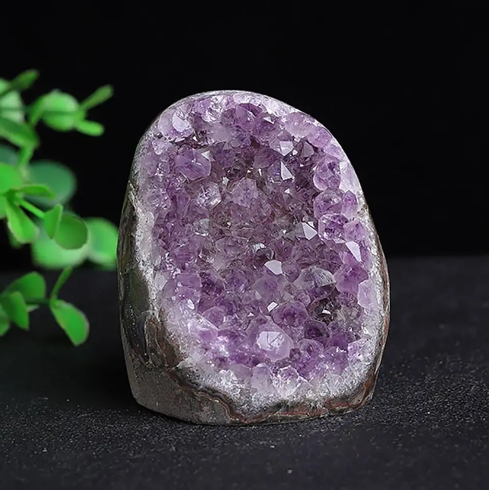Extra Large Amethyst Cluster Geode Healing Crystal Stone Collection Mineral Specimen Home Office Decor Meditation Gifts 3.5-4.4 Pound