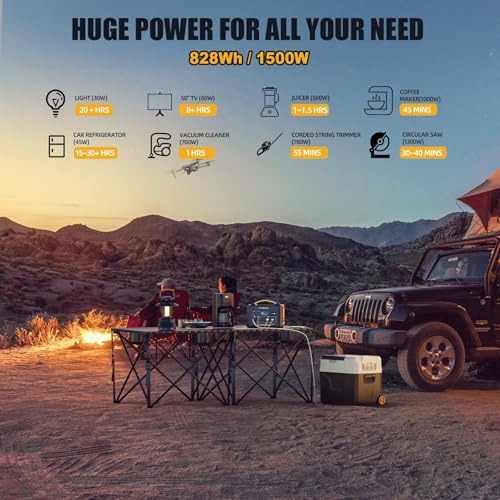 VTOMAN Jump 600X Portable Power Station, LFP Battery Powered Generator with 2x 600W AC Outlets (Surge 1200W), 4x USB ports