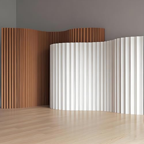 Custom Folding Paper Room Divider, Lightweight Freestanding Privacy Screen Partition Wall for Home or Office, Foldable, Compact Storage