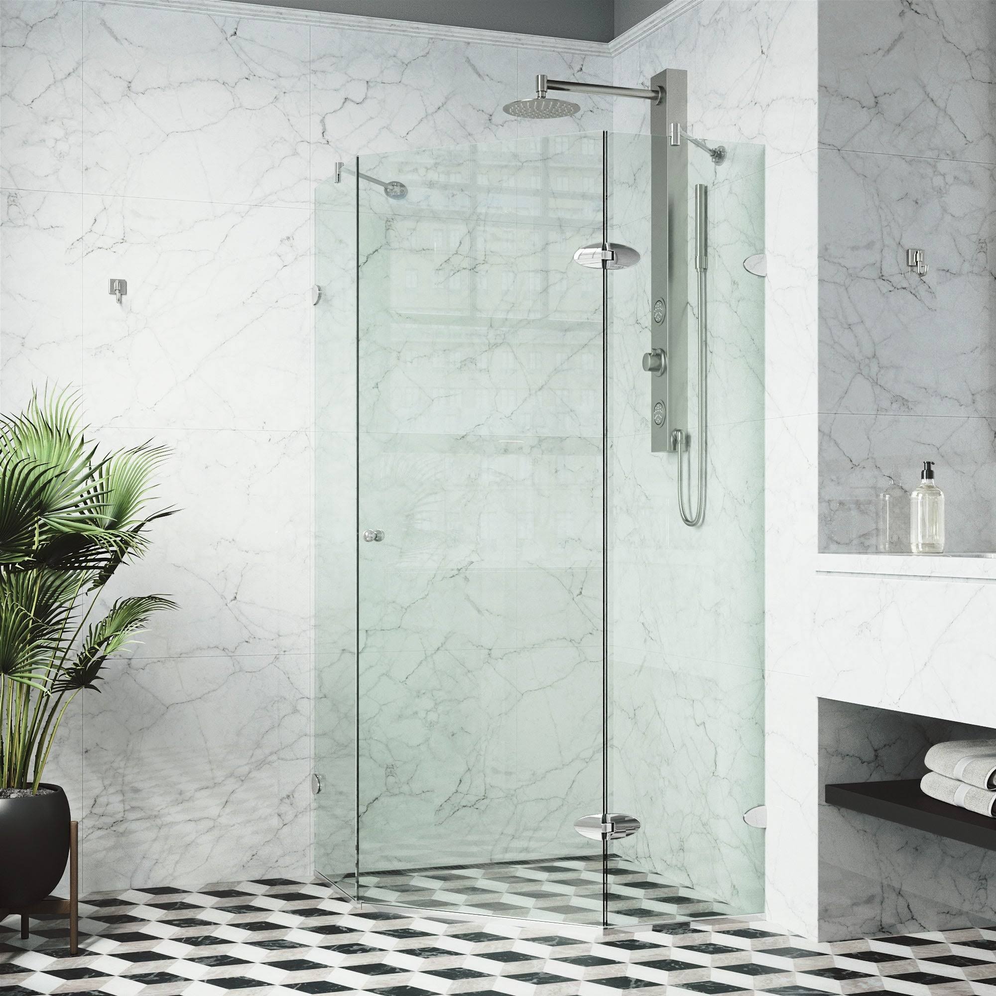 Vigo VG6061BNCL40 Verona Frameless Neo-Angle Shower Enclosure