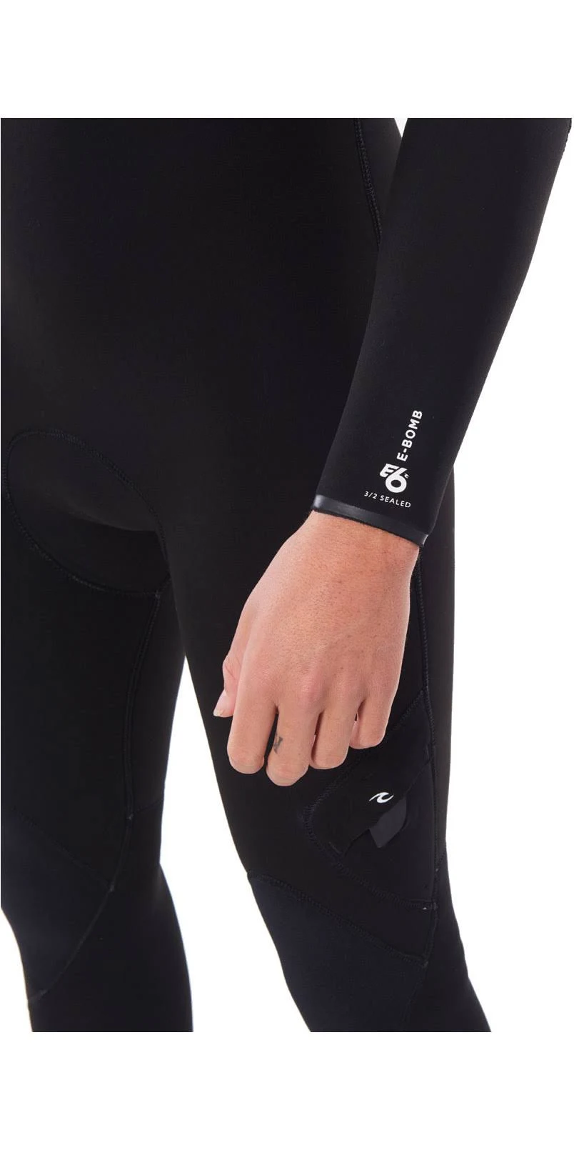 Rip Curl Mens 2021 E-Bomb 4/3mm Zip Free Wetsuit - Black